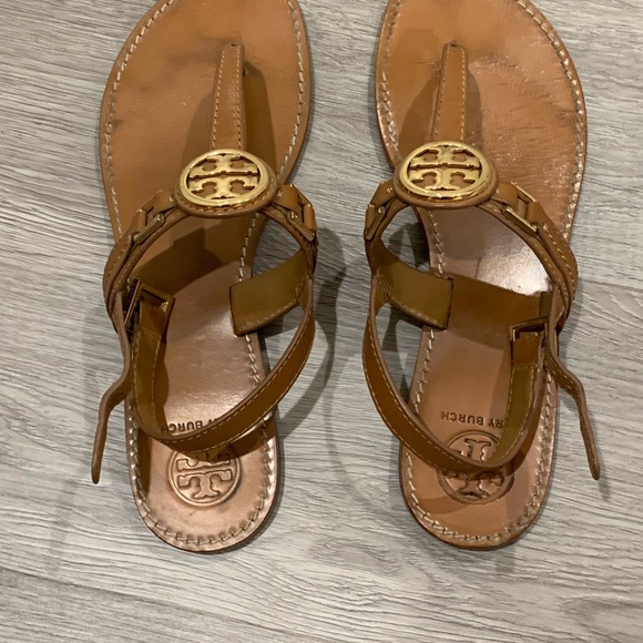 Tory Burch Brown and Gold Sandals - Size 10 - Picture 6 of 6